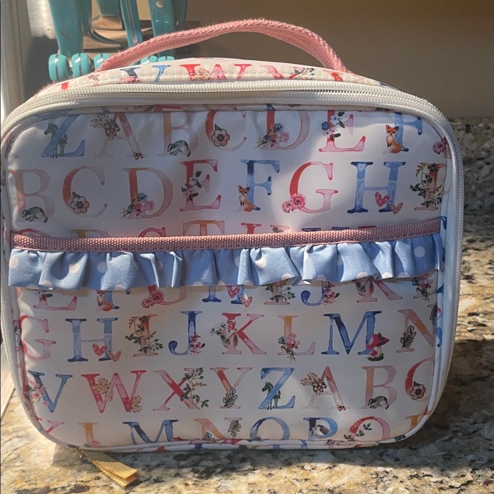 Matilda Jane Alphabet Print Lunch Bag with Ruffle